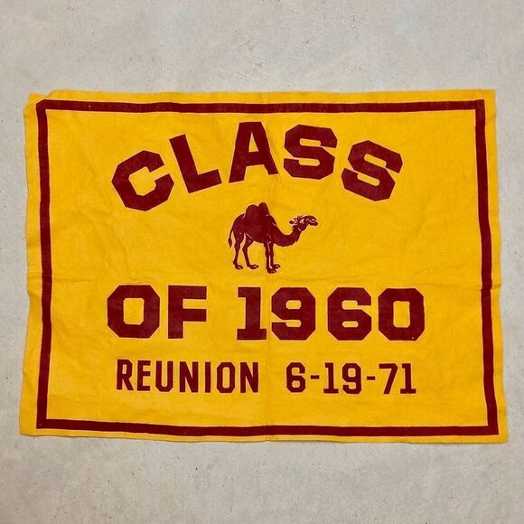 Vintage R. J. Reynolds High School Class of 1960 Reunion 23"x17" Banner Flag - Picture 1 of 6